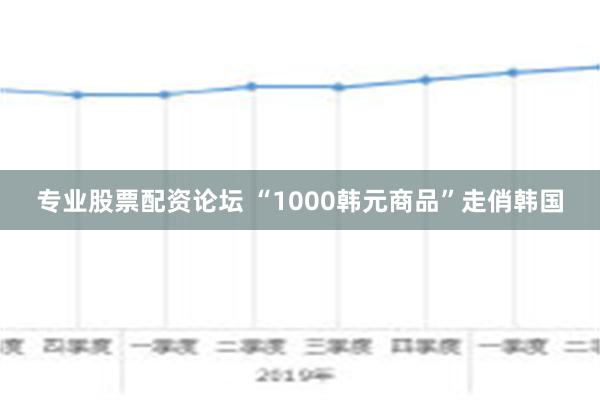 专业股票配资论坛 “1000韩元商品”走俏韩国