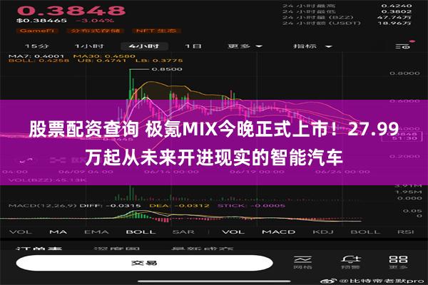 股票配资查询 极氪MIX今晚正式上市！27.99万起从未来开进现实的智能汽车