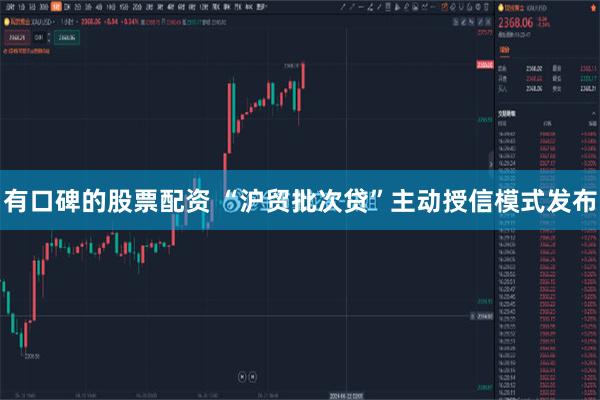 有口碑的股票配资 “沪贸批次贷”主动授信模式发布