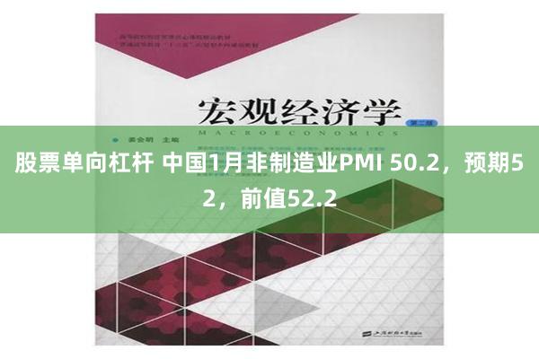 股票单向杠杆 中国1月非制造业PMI 50.2，预期52，前值52.2